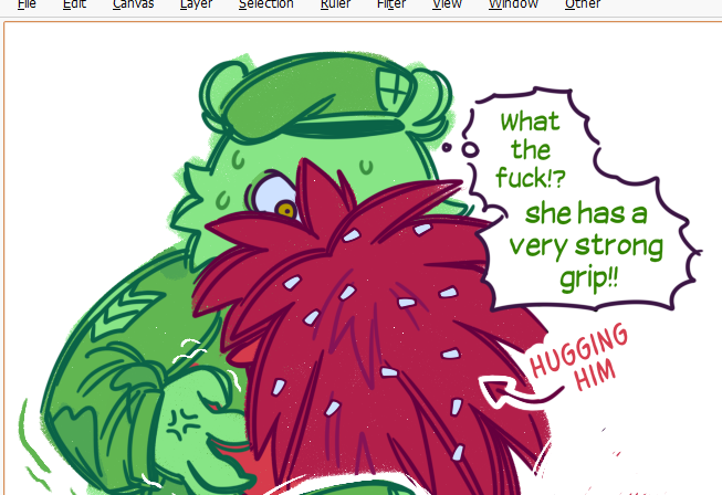 LuiRaArt's tweet photo. just when Flaky was thinking that it had always been a bad idea to leave the curse's range with Flippy, the star of her nightmares did the one thing she least expected https://t.co/zhgr110RJE