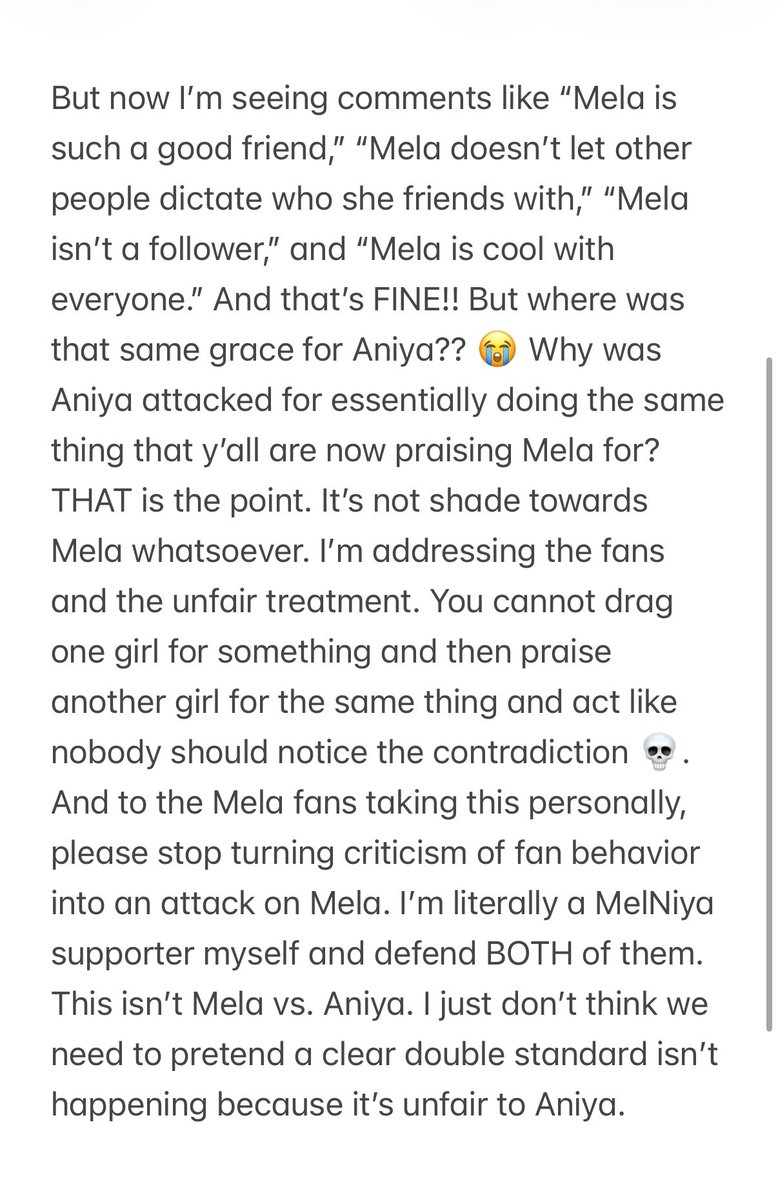 Lilbaileyy_'s tweet photo. Please, for everyone who took my tweet as an attack towards Mela, please read this!!! 🙏🏾 https://t.co/HpA4Beb1ji