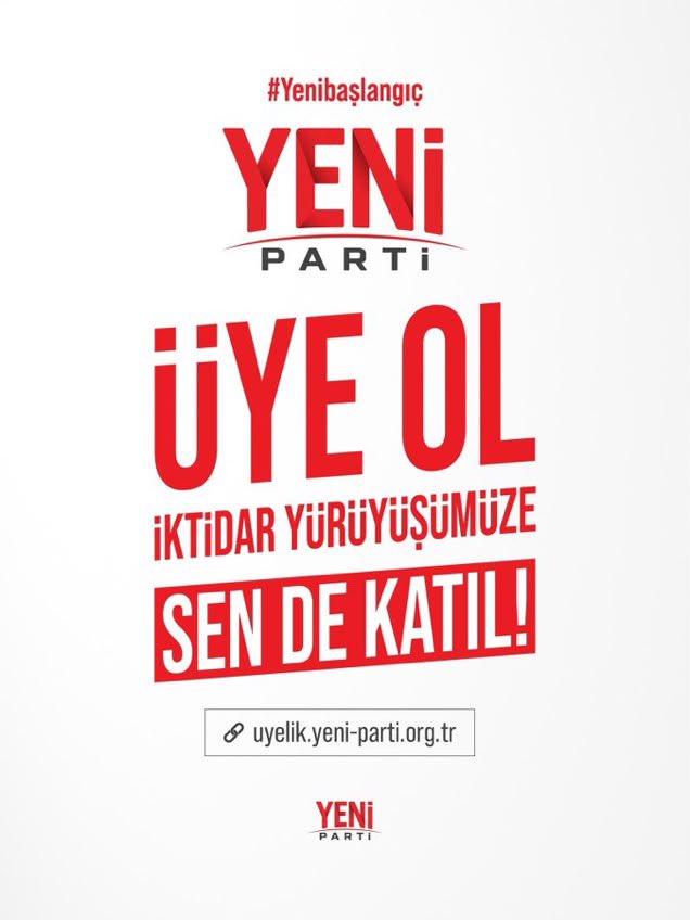 YeniPartiAdana's tweet photo. Üye Ol,
İktidar Yürüyüşümüze Sen De Katıl! https://t.co/Spmc5qaSbh