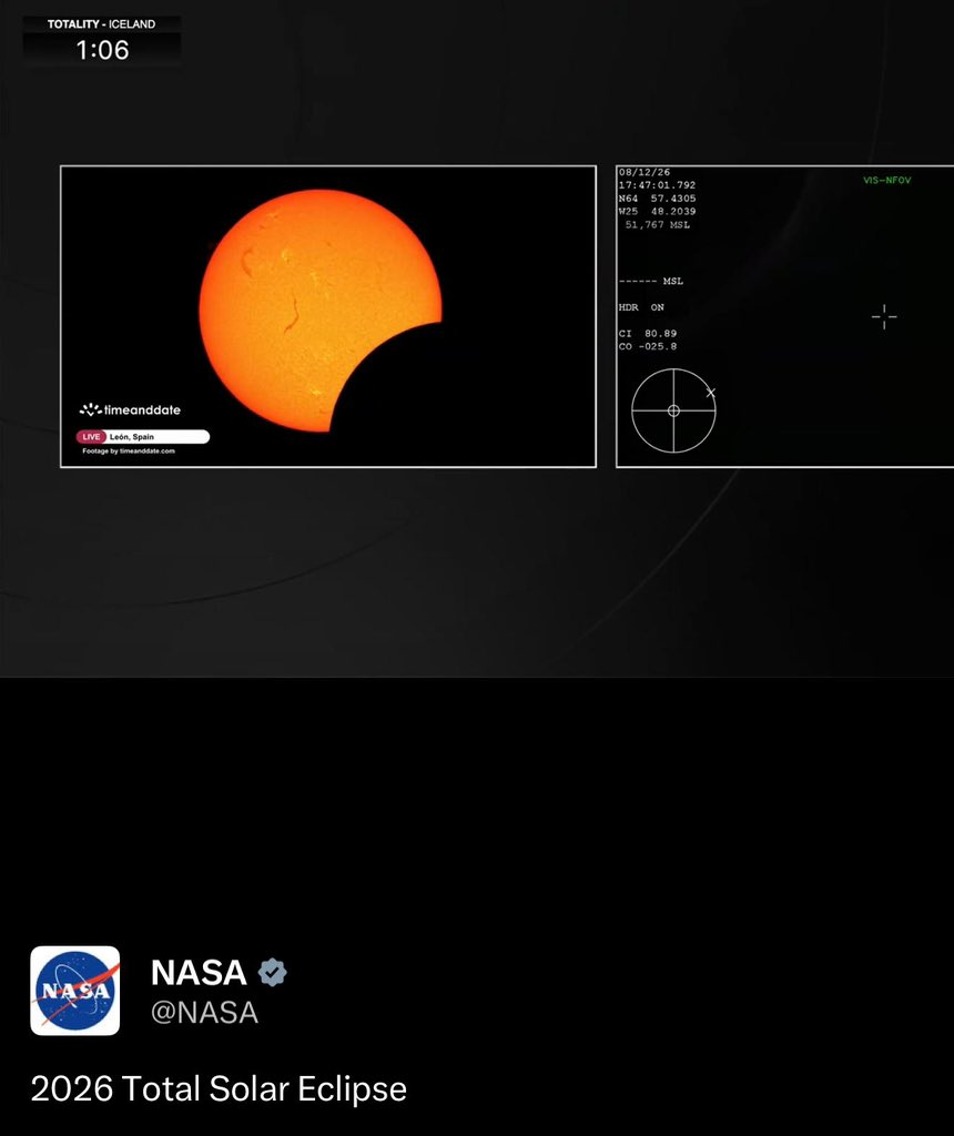 romanbayon's tweet photo. La @NASA emitió desde el mejor lugar del mundo posible.
#VivaLeón🦁🇪🇸
#LeónESP https://t.co/VTgPhhXeqq