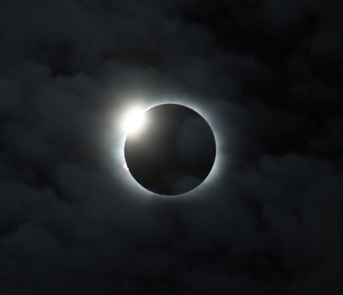mesheaton's tweet photo. Total Solar eclipse seen from off the coast of Iceland from onboard @pandocruises Arcadia https://t.co/zYrnAmccgi