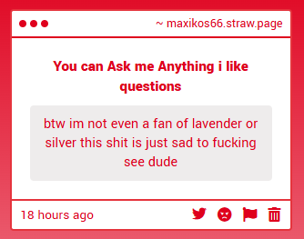 Maxikos666's tweet photo. Forgot about those sorry! yeah definetly is just pathetic how they treat someone who tried to reach out https://t.co/PyQoBN07A8