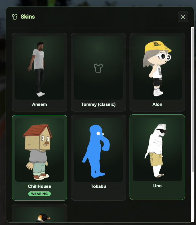 TrenchGTA's tweet photo. We currently have a limited selection of skins available.

More character skins are already being added, but you can jump in and play with the current lineup right now.

Join Trench GTA. https://t.co/NY4TLcV9IS