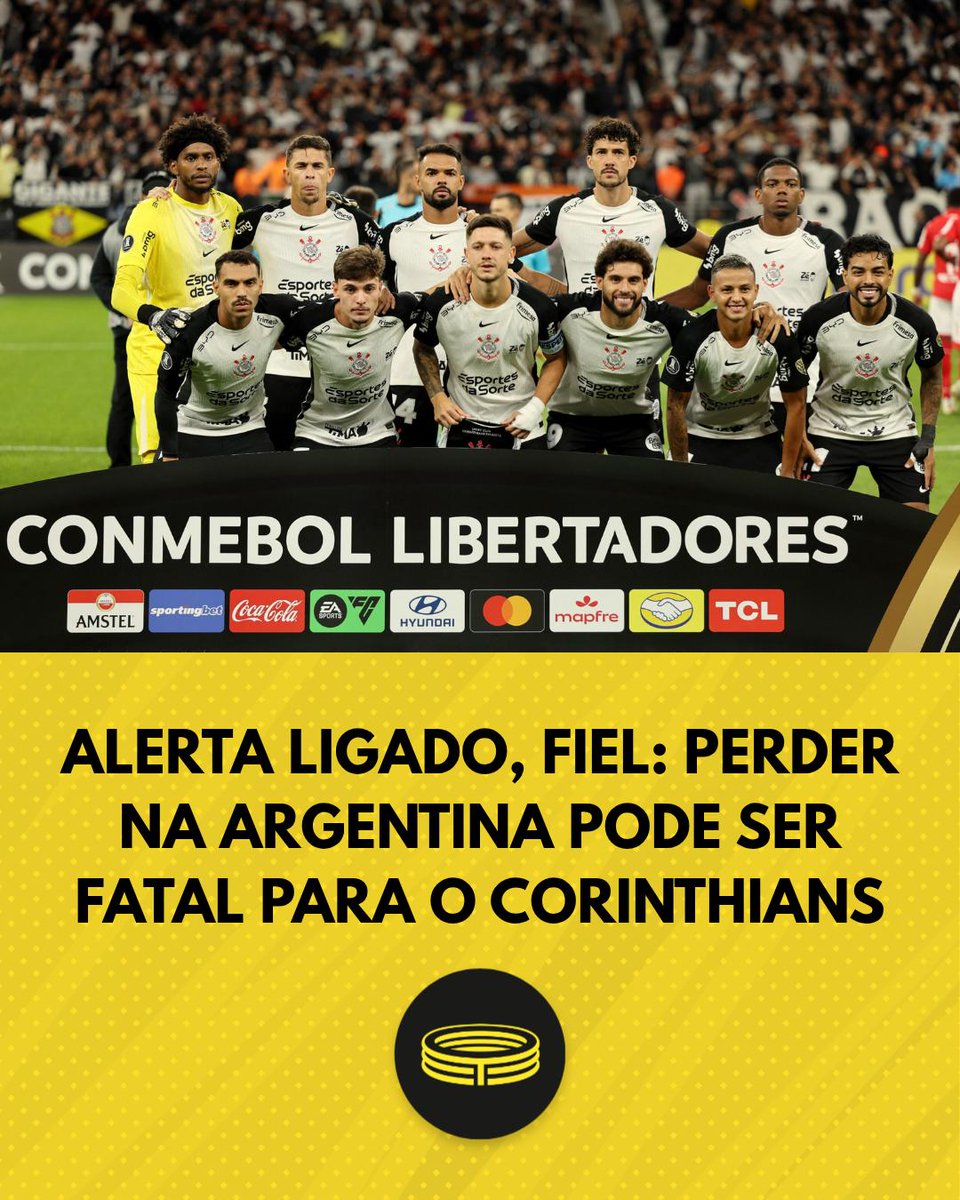 EstadioTotalBr's tweet photo. Atenção, Fiel! Perder para o Rosario Central na Argentina na ida pode ser o fim da linha para o Corinthians na Libertadores.

#Corinthians #Timão #Libertadores #RosarioCentral #Futebol #EstadioTotal #Estatísticas #FutebolSulAmericano https://t.co/23eYSS6foO