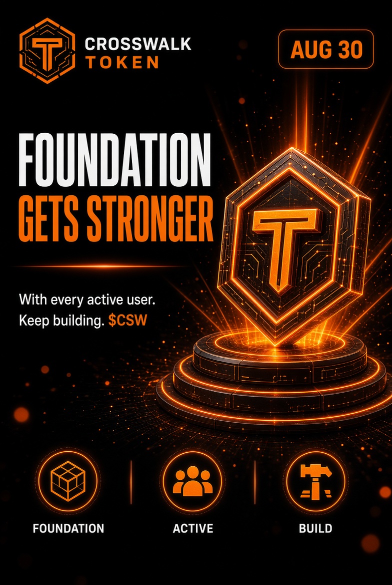 CrosswalkHub's tweet photo. The foundation gets stronger with every active user.
Keep building.
$CSW
#DeFi #Solana https://t.co/HIGch8wnal