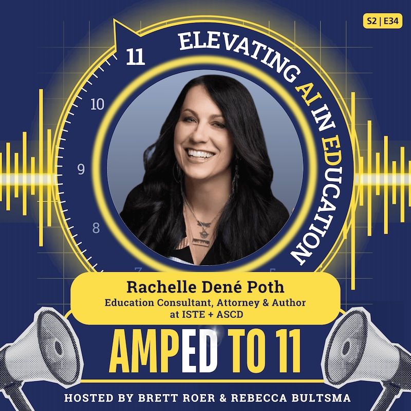Rdene915's tweet photo. Loved being a guest of the AmpED to 11 podcast and talking about #AI #education and learning! Listen to the conversation here: https://t.co/aw9iatQQG1 #edchat #edleaders #podcast @ISTE_ASCD https://t.co/LuTnJKU4Zt