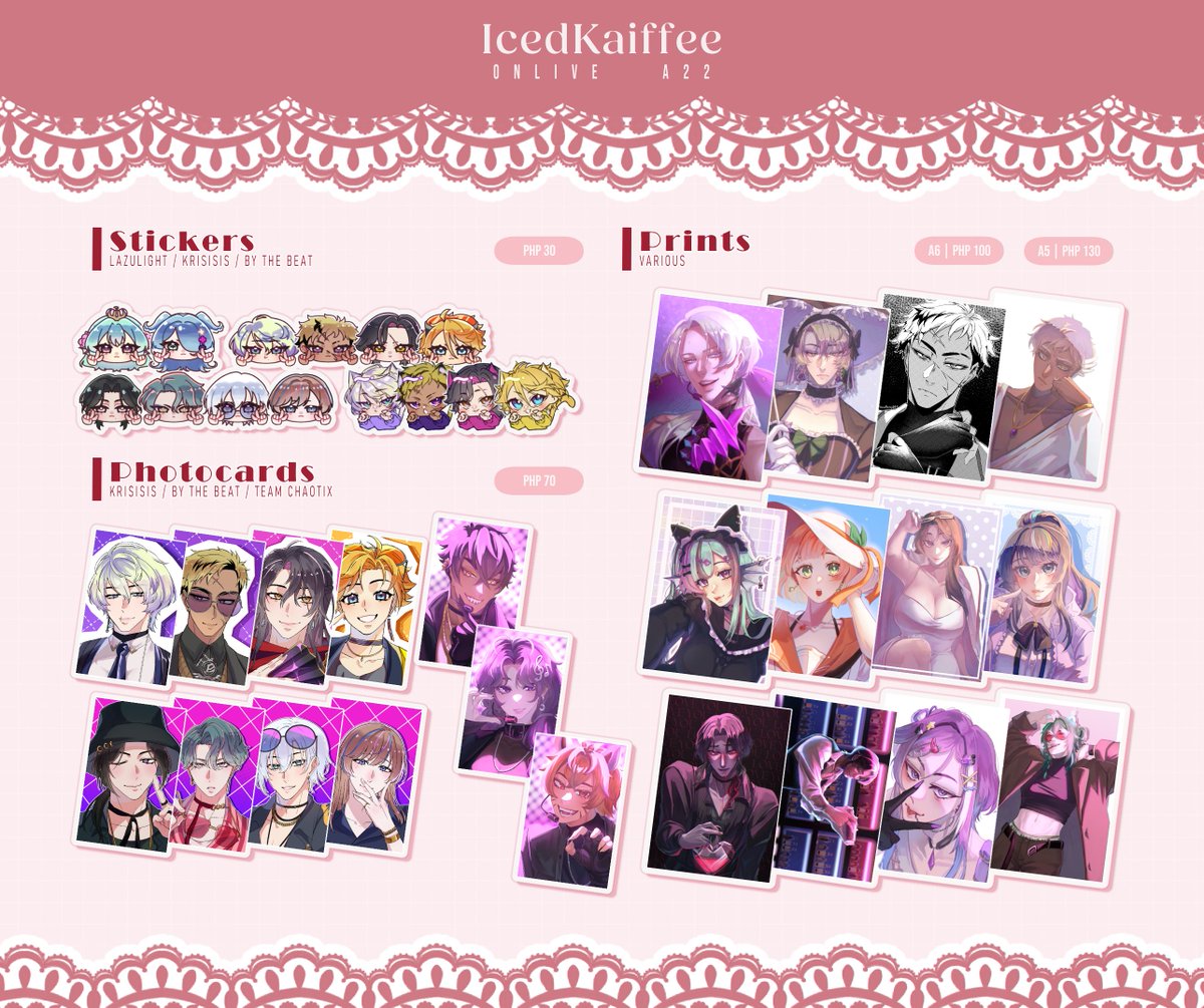 icedkaiffee's tweet photo. 【 RTs appreciated! 】 

i'll be at onlive this coming saturday with @/incose_ !  here's my catalogue 🩷 

see you guys there and don't forget to say hi!  

#ONLivePH https://t.co/AgswZ3xZnL