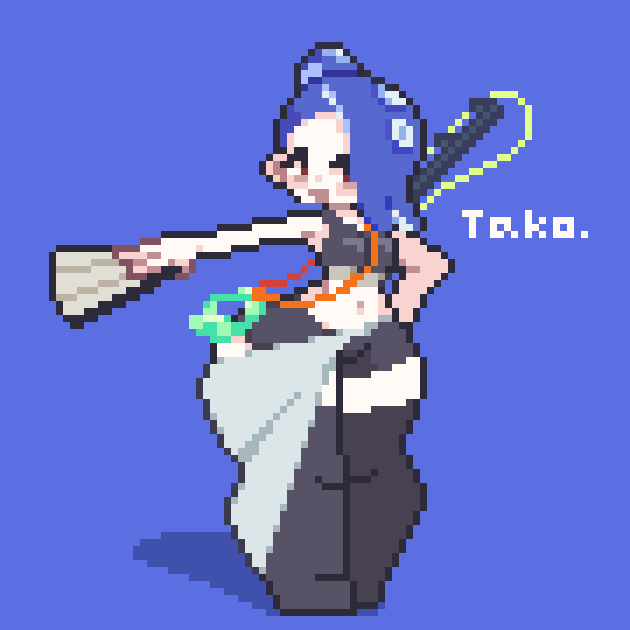 KSM77624's tweet photo. I play way too much🐙
#Splatoon #pixelartㅤㅤㅤ https://t.co/jYpozztIlH