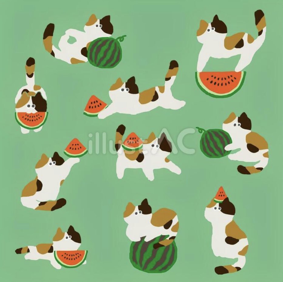 meary_design's tweet photo. スイカは食べましたか？🍉
ミケさんと夏のおやつタイム、いかがですか？🐈✨

フリー素材です◎
▶︎ https://t.co/l2UIQgPFUw

#スイカ #ねこ #フリー素材 #イラスト https://t.co/jkyi7Ua067