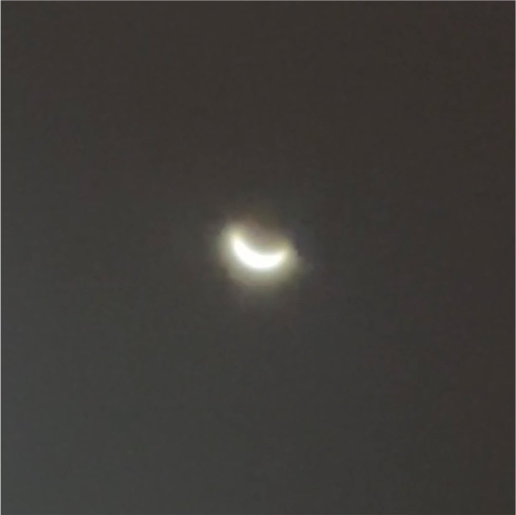 jodiexeVT's tweet photo. Made my own pinhole projector for the solar eclipse that just happened and omg :) https://t.co/tDJTFrUdq4