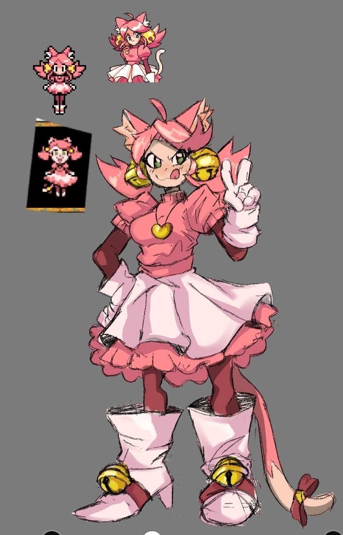 Hokopuffs's tweet photo. First time drawing mew mew [on my phone] https://t.co/LwPGmH50WA