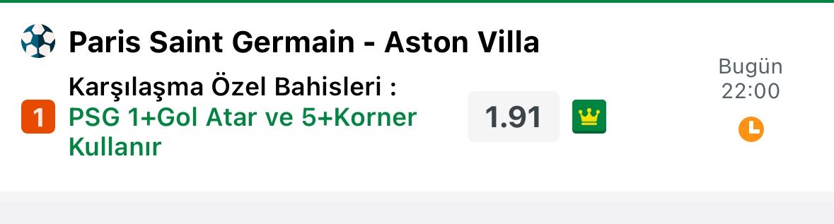 partizann_7's tweet photo. Gol ve Psg kazanır oranların düşüşte. Aston ileri hattında biri 19 diğeri 17 yaşında çocuklar var. Boş izlememek için bu tercihleri aldım. Herkese bol şans☘️ https://t.co/yufQ5LSHA0