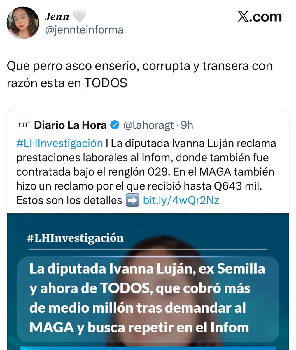 albertjoreyes84's tweet photo. Independientemente que le tire a la diputada, esta chava estudia derecho y creo que pasó de noche los cursos de laboral, los futuros porfezionalez de Guatemala https://t.co/ykIVMQevrb