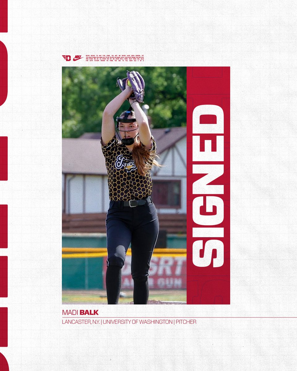 FlyerSoftball's tweet photo. It's official! Please join us in welcoming Madi Balk to the Dayton Softball family! Go Flyers! ✈️❤️💙 https://t.co/IsjYwCDE01