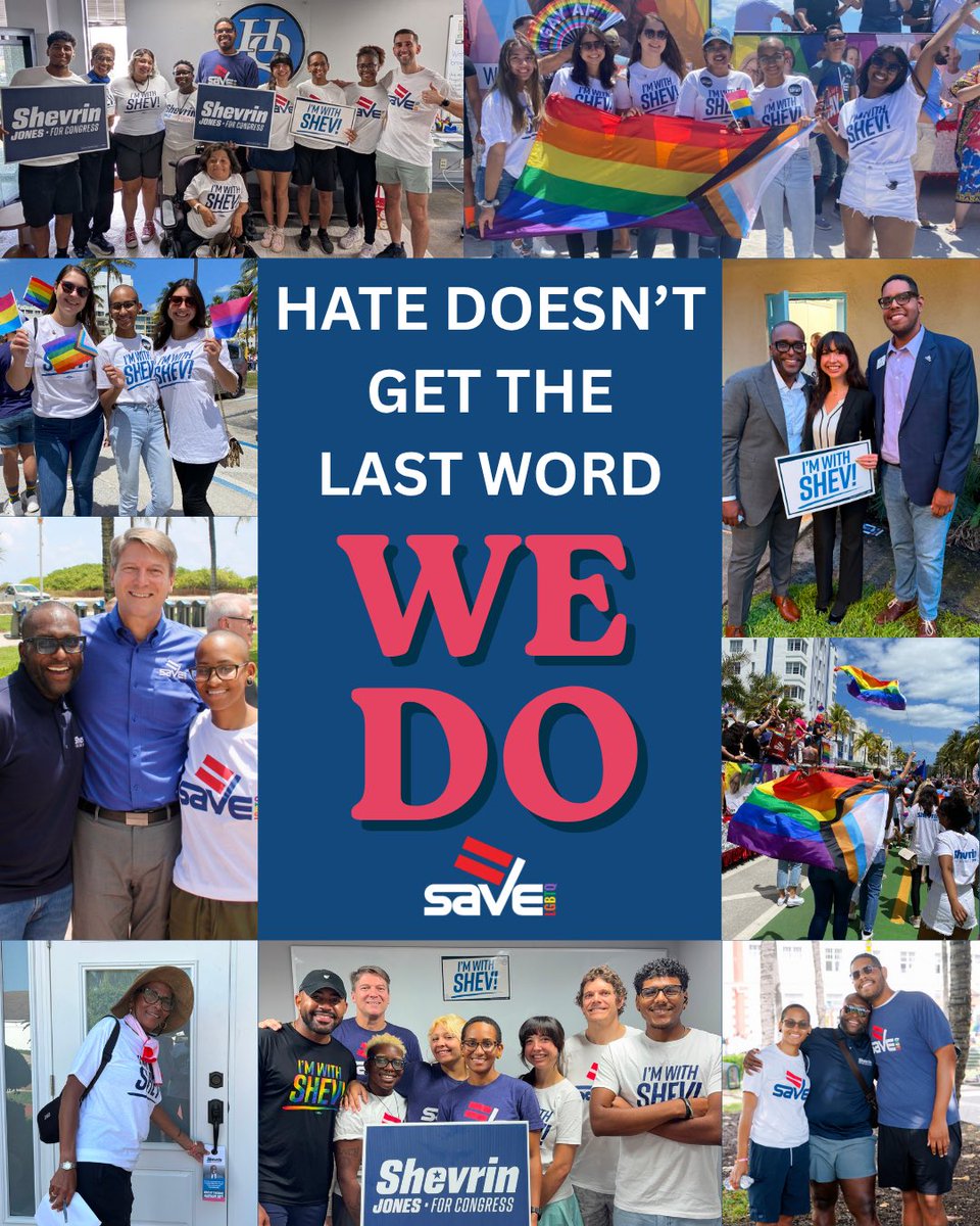 SAVELGBT's tweet photo. We’ve been on Team Shev since day one.

This Saturday at 10 AM in Little Haiti, join SAVE and the Shevrin Jones campaign as we knock doors and talk with voters across FL-24.

The strongest response is to show up, organize, and be heard at the ballot box. https://t.co/95sfN53tEo https://t.co/aHOMLWVROs