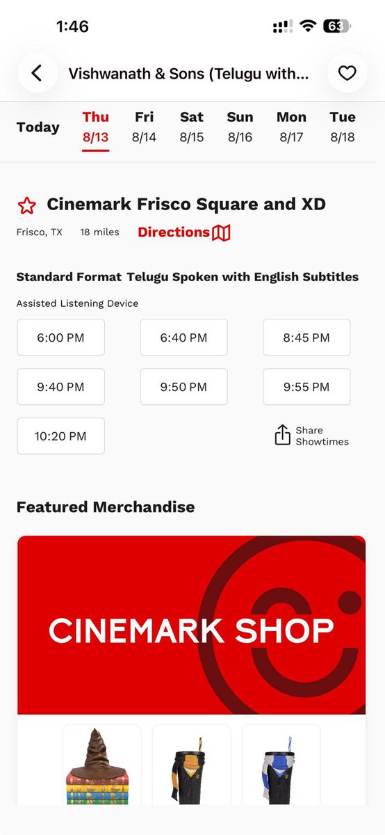ShlokaEnts's tweet photo. Frisco, the love is showing! ❤️‍🔥🔥

More showtimes have been added at @Cinemark Frisco Square & XD for #VishwanathAndSons! 

Looks like the excitement has no plans of slowing down! 😎
🎟️ Book your tickets now!

Grand USA Premieres tomorrow 
USA Release by @ShlokaEnts 🇺🇸

@Suriya_offl @_mamithabaiju #VenkyAtluri @gvprakash @vamsi84 @SitharaEnts