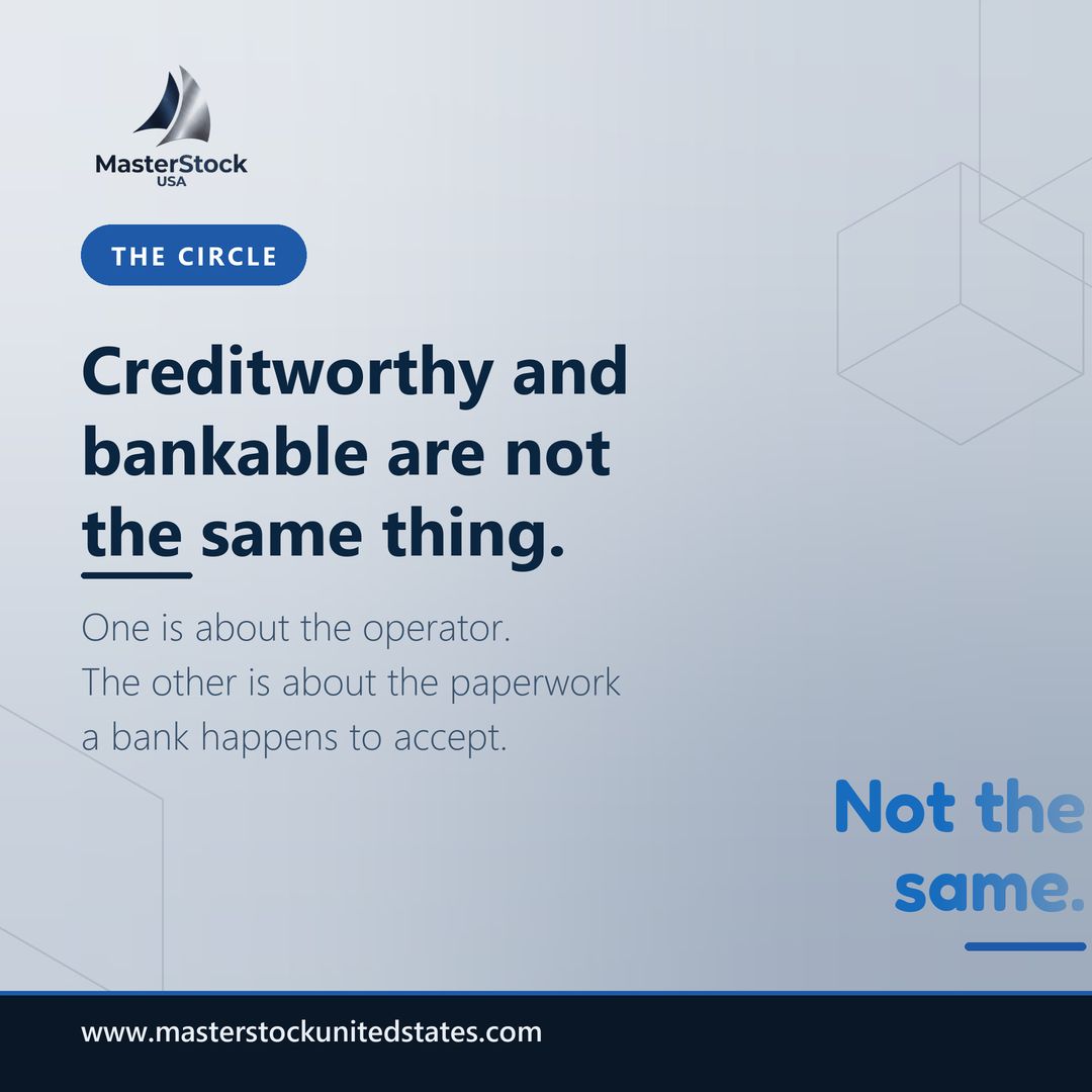 MasterStock_USA's tweet photo. Creditworthy and bankable are not the same thing.

An importer can have the warehouses and the buyers waiting, and still be refused working capital in dollars. Around half of these requests are rejected.

No record, no access. No access, no record. We exist to break that circle. https://t.co/ccgB7lBUV8