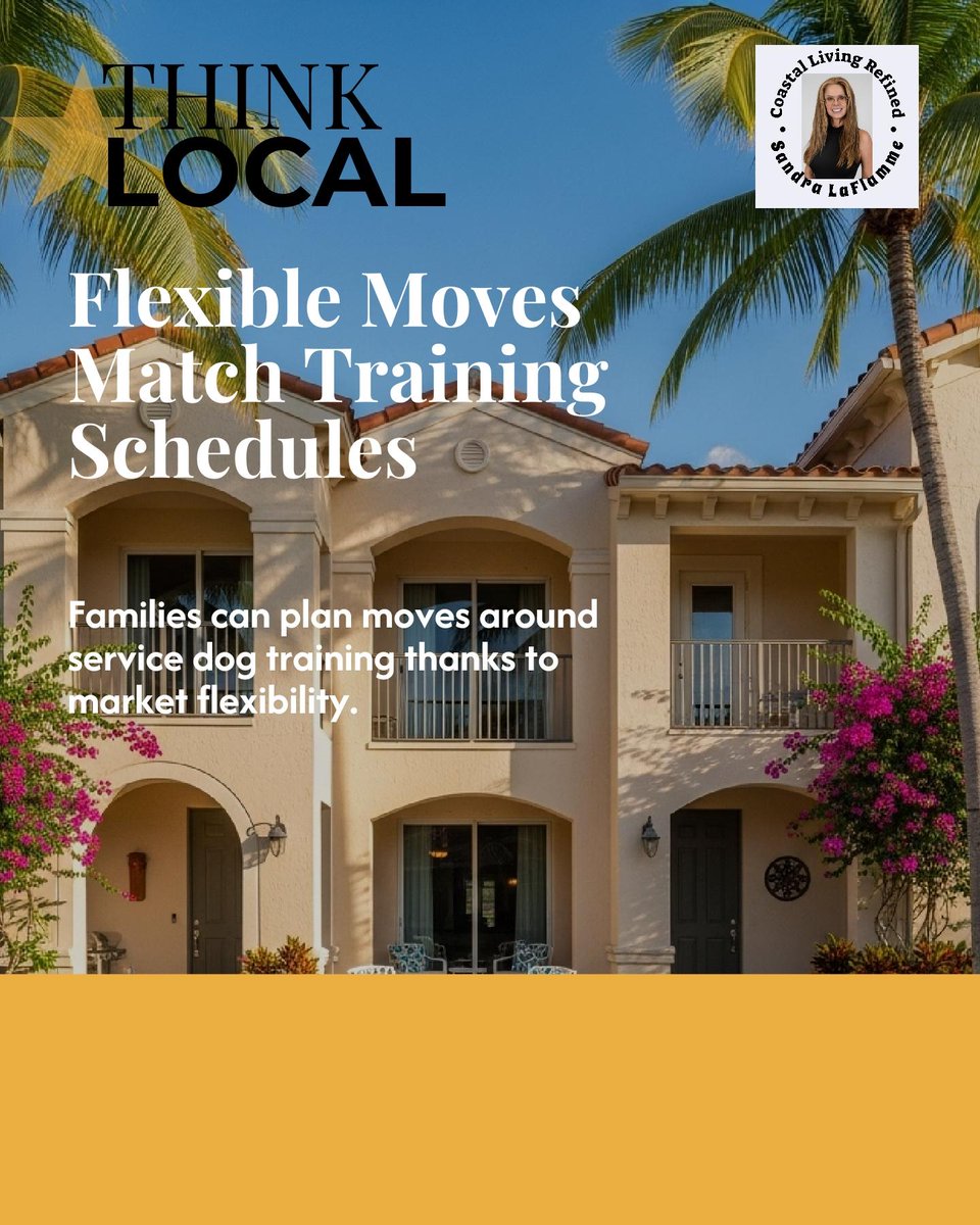 SandraELaFlamme's tweet photo. Sarasota’s balanced housing market lets families with service dogs align moves with training and stress-free planning 🏡🐕. Would extra flexibility change how you’d schedule your next move? https://t.co/NUkM7J5dhM