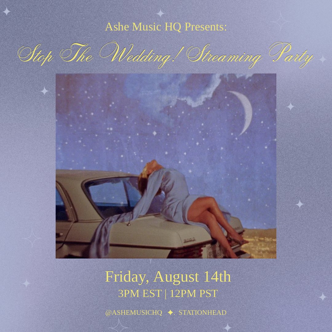 HqAshe's tweet photo. Join us in celebrating one week of Stop the Wedding! this Friday, Aug 14 at 3pm EST / 12pm PST!! What songs do you want to hear?? 💒💐👰‍♀️ https://t.co/Fe2AFGZMBC https://t.co/T5qIXtigej