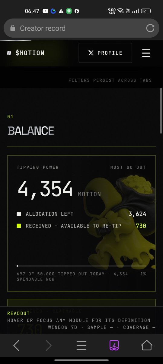 broggyy's tweet photo. Got 3,624 MOTION in Tipping Power sitting in my allocation today! 💸✨
Only 1% of today’s limit has been used so far—it’s way too good to waste.
Which creators deserve a tip today? Drop your links or tag your favorite creators below! 🚀 @motiontip
$MOTION #Web3Creators #CryptoTipper #CreatorEconomy