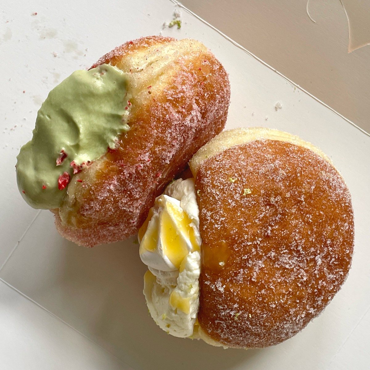 Precious_craige's tweet photo. New arrivals at the corner store! Cold brew coffee, matcha donuts, and travel-sized hand sanitizer — all your quick pick-me-ups for the week. Stop by before they’re gone! https://t.co/i3Zn38DI8x