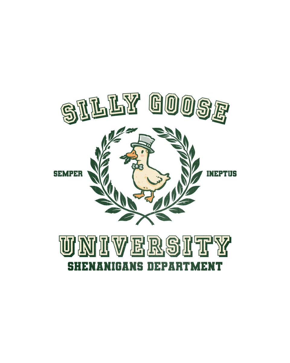 teefury's tweet photo. THE DAILY | “Silly Goose University” by #kg07 starts at just $13 today only at #TeeFury! ⚡
https://t.co/VSa2uKBwGP
#tshirts #tee #tshirt #graphictee #teeoftheday #geekstyle #popculturetees #teefury #school #animal #bird #originalart #university #college #funny #sillygoose https://t.co/d7K2kSOuXw