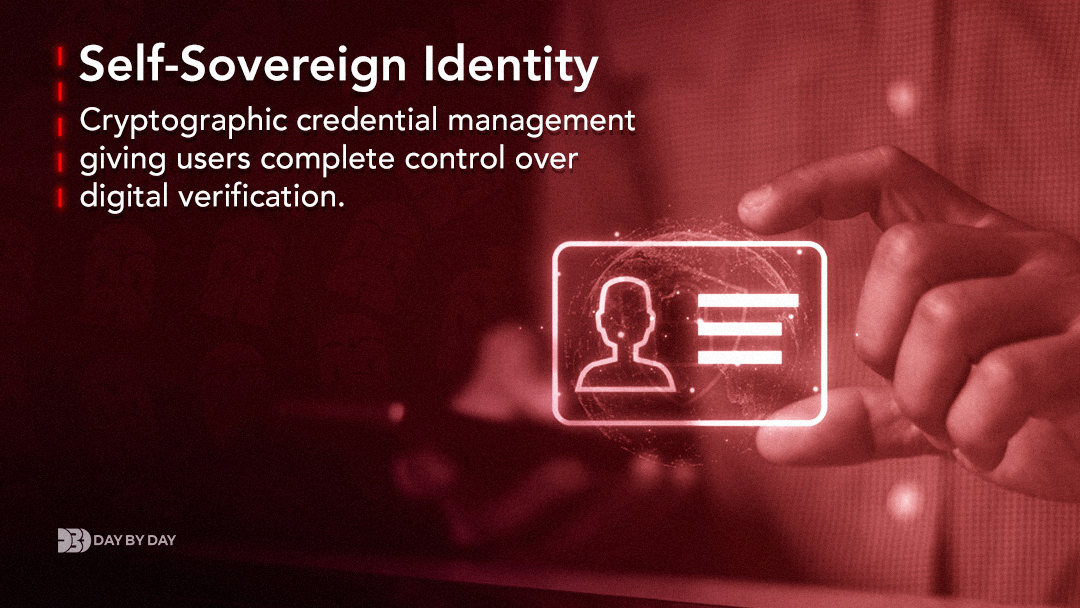DayByDayio's tweet photo. Self-sovereign identity allows individuals to control their own digital credentials.

This makes it possible to verify specific information by sharing only the data that is necessary, without exposing additional personal information.

Discover how Day By Day is driving Web3 innovation.