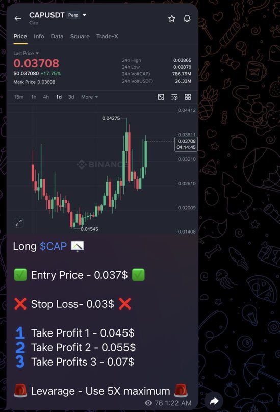 Mannuelking0's tweet photo. $CAP hit our target 1 and 2 👀

Told you $CAP will break out soon and goo beyond your imagination. 

Click  👇🏿👇🏿 to join  our free  signals group. 

https://t.co/GT2E6JJYRj https://t.co/jSKKalUcTl