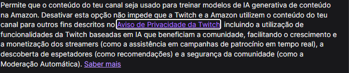 022b13's tweet photo. ahhhh twitch eu posso desativar a sua ia mas em troca vc corta a recomendação do meu canal, foda 🙂👍 https://t.co/iUBmMUwtlo