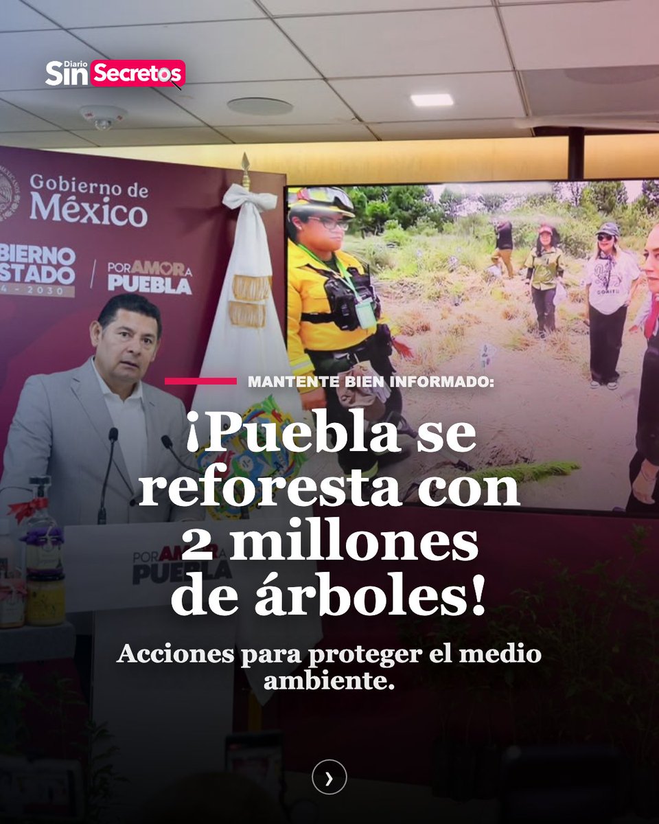 DiarSinSecretos's tweet photo. 🔥 ⚡ El estado prevé plantar más de 2 millones de árboles y fortalece la prevención de incendios forestales.
Leer artículo completo: 👉 https://t.co/OQf7vDE4hE
#puebla #alejandroarmenta #noticias #pensarengrande #morena #iztapopo #reforestacionpuebla #shienbaum https://t.co/Ni1JMDcbea