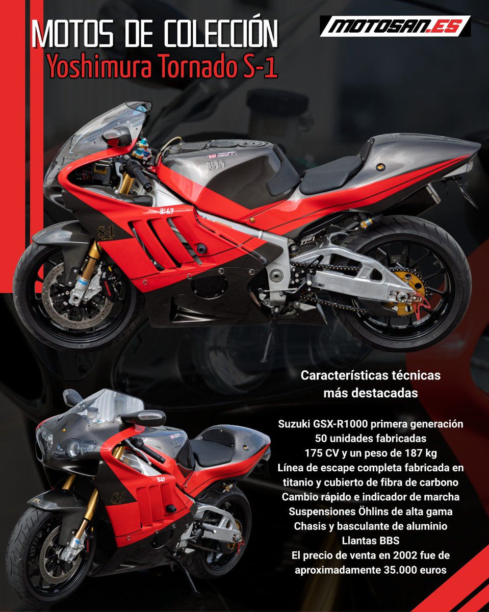 Motosan_es's tweet photo. Encontrar una de las 50 unidades producidas a la venta resulta imposible, si se tiene en cuenta que fue exclusiva del mercado japones. El modelo que acaba de aparecer presenta un estado de conservación impecable, con pocos kilómetros y buen historial.#Yoshimura #Suzuki #TornadoS1 https://t.co/C3TgdUQ1zu