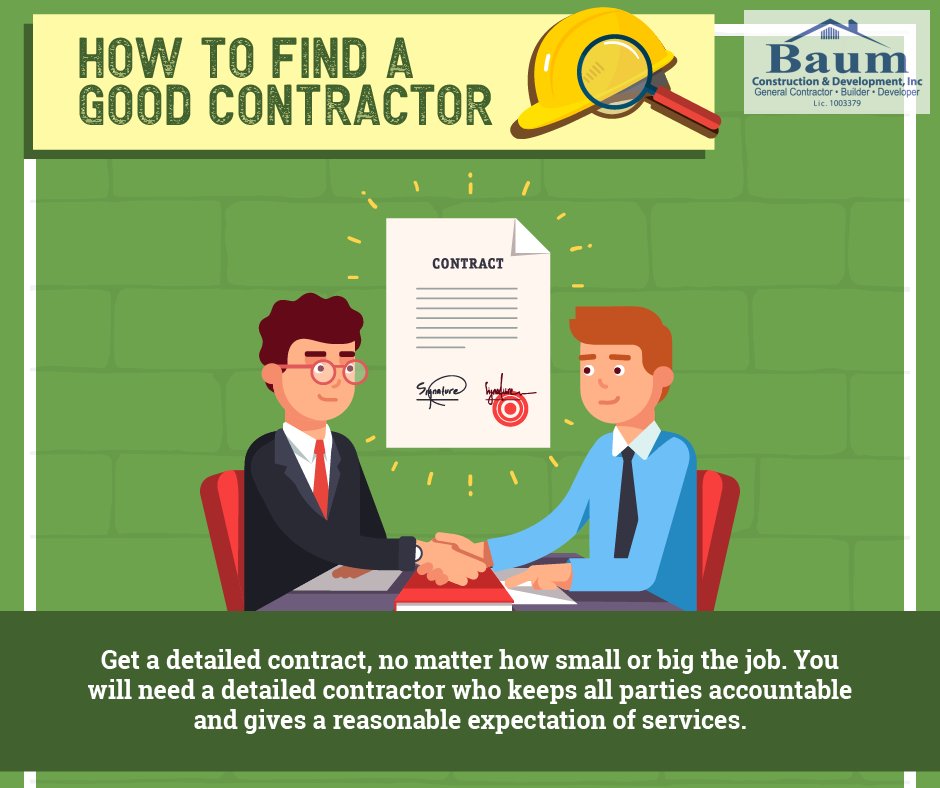 BaumConstruct's tweet photo. Finding a Good General Contractor - Get a detailed contract. Check-out https://t.co/WYJc5j9GHH Tag someone who's thinking of remodeling. #generalcontractor #homeremodeling #homerenovation #longbeachca https://t.co/9aCgu3OwQP