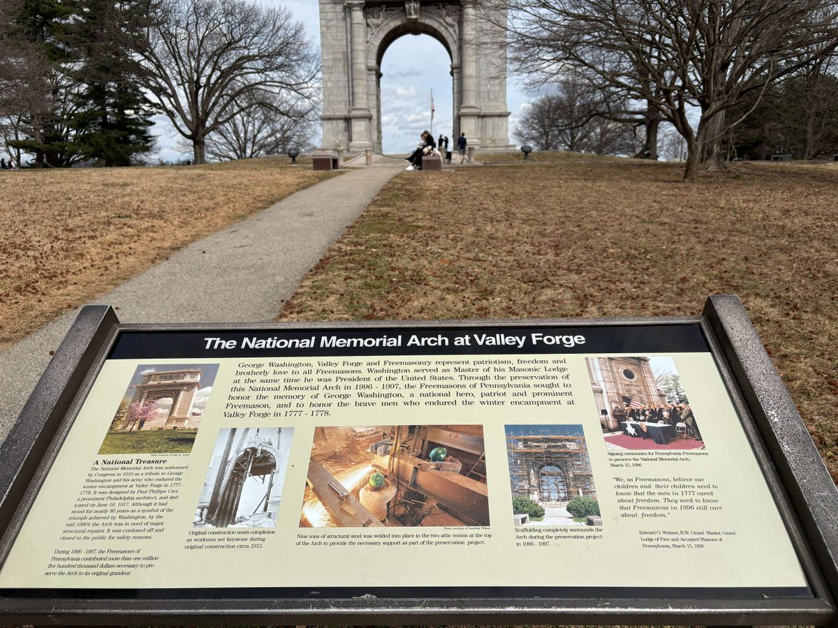 pagrandlodge's tweet photo. July 4, 2026 was both America's 250th birthday and @ValleyForgeNHP's 50th!
#MichiganMason Pres. Gerald Ford signed its National Park status into law. In 1996, #PaMasons donated $1.5 million to restore the National Memorial Arch there, which still stands today! https://t.co/AySixR8PxD
