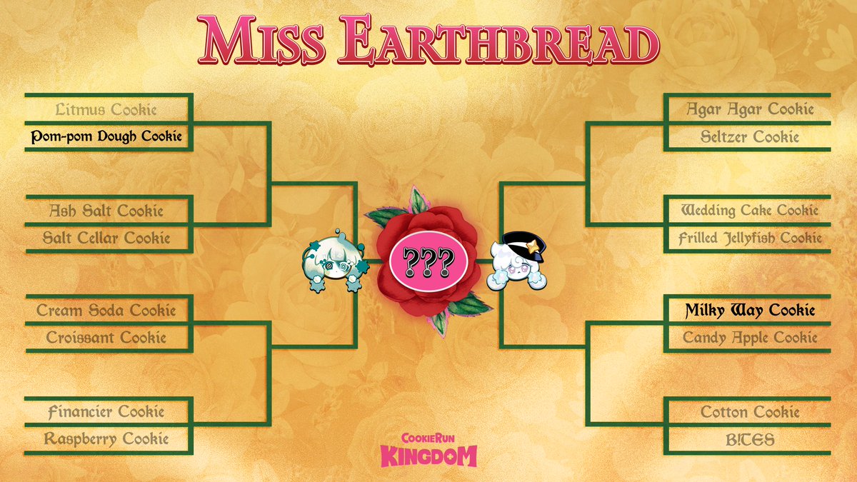 CRKingdomEN's tweet photo. We're down to the FINAL blossoms! Who will be crowned #MissEarthbread? 👑💝

P.S. Votes on Discord counts as DOUBLE! Get all your votes in now 🫵

#CookieRun #CookieRunKingdom #MissEarthbread2026 https://t.co/AMKe5nNP52