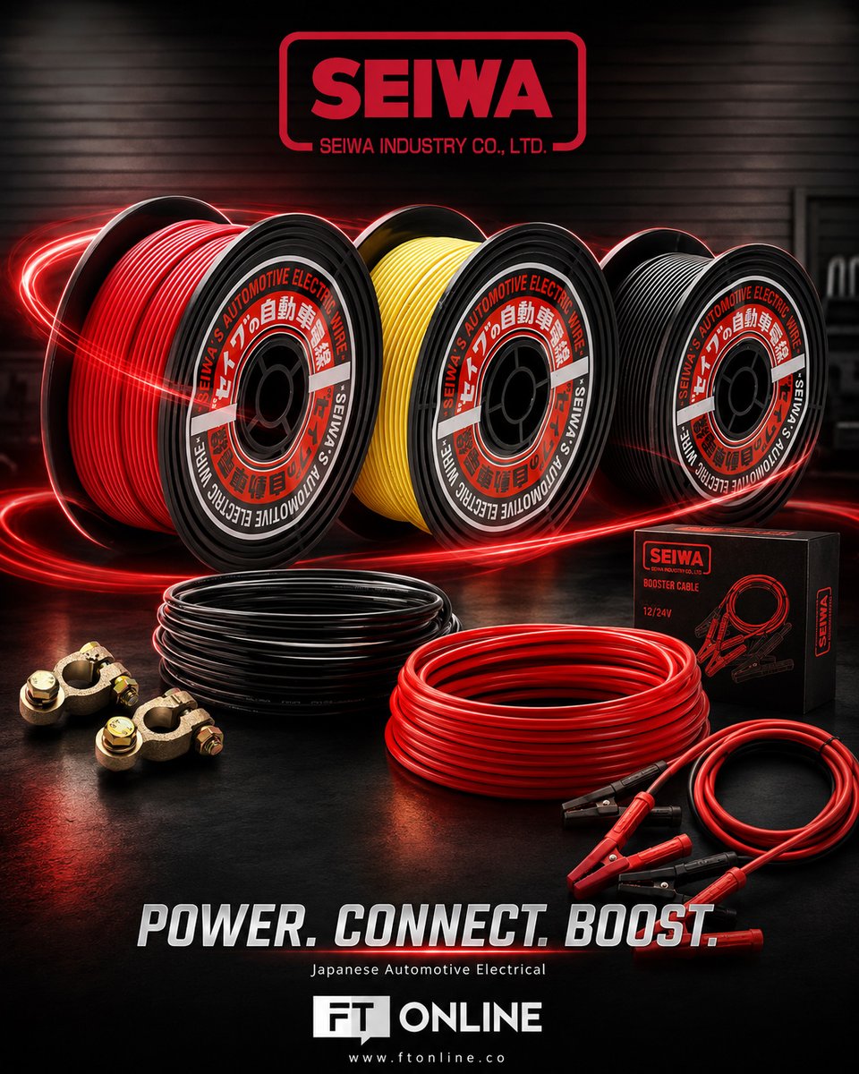 FascoTrading's tweet photo. SEIWA - POWER. CONNECT. BOOST. ⚡

Premium Japanese automotive electrical products engineered for reliable performance, durability and dependable connections.

Buy Now @ https://t.co/kD6bJ7SpjD

Made in Japan 🇯🇵 - Worldwide Shipping

#Seiwa #Japan #Automotive #Accessories https://t.co/FFAuFcaXGU