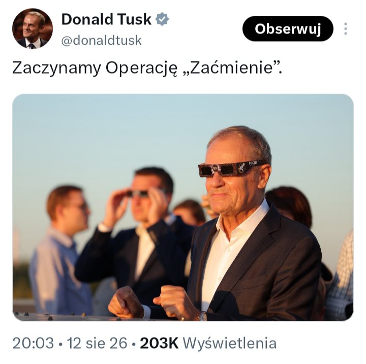 JacekMilewski2's tweet photo. Chodzi o operację zaćmienia zaćmieniem afery z rąbniętymi pieniędzmi dla powodzian, afery z wyciekiem danych 19 milionów Polaków, afery z...? https://t.co/qTBSRsMAM7