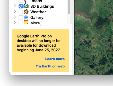 hot_rails's tweet photo. NO NO NO @googleearth please don't kill the greatest GIS package ever created - so many workflows depend on this tool. https://t.co/UUlkMEIHIt