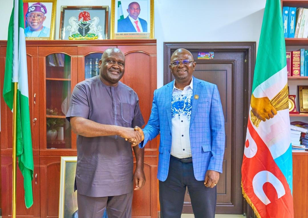 amcowafrica's tweet photo. Nigeria reaffirms its commitment to Africa’s water & sanitation agenda as AMCOW Secretariat briefs the Honourable Minister, Engr. Prof. Joseph Terlumun Utsev, ahead of the #AWSSLS2026 in Kigali, 17–21 Aug. https://t.co/tUAAWVWJEj