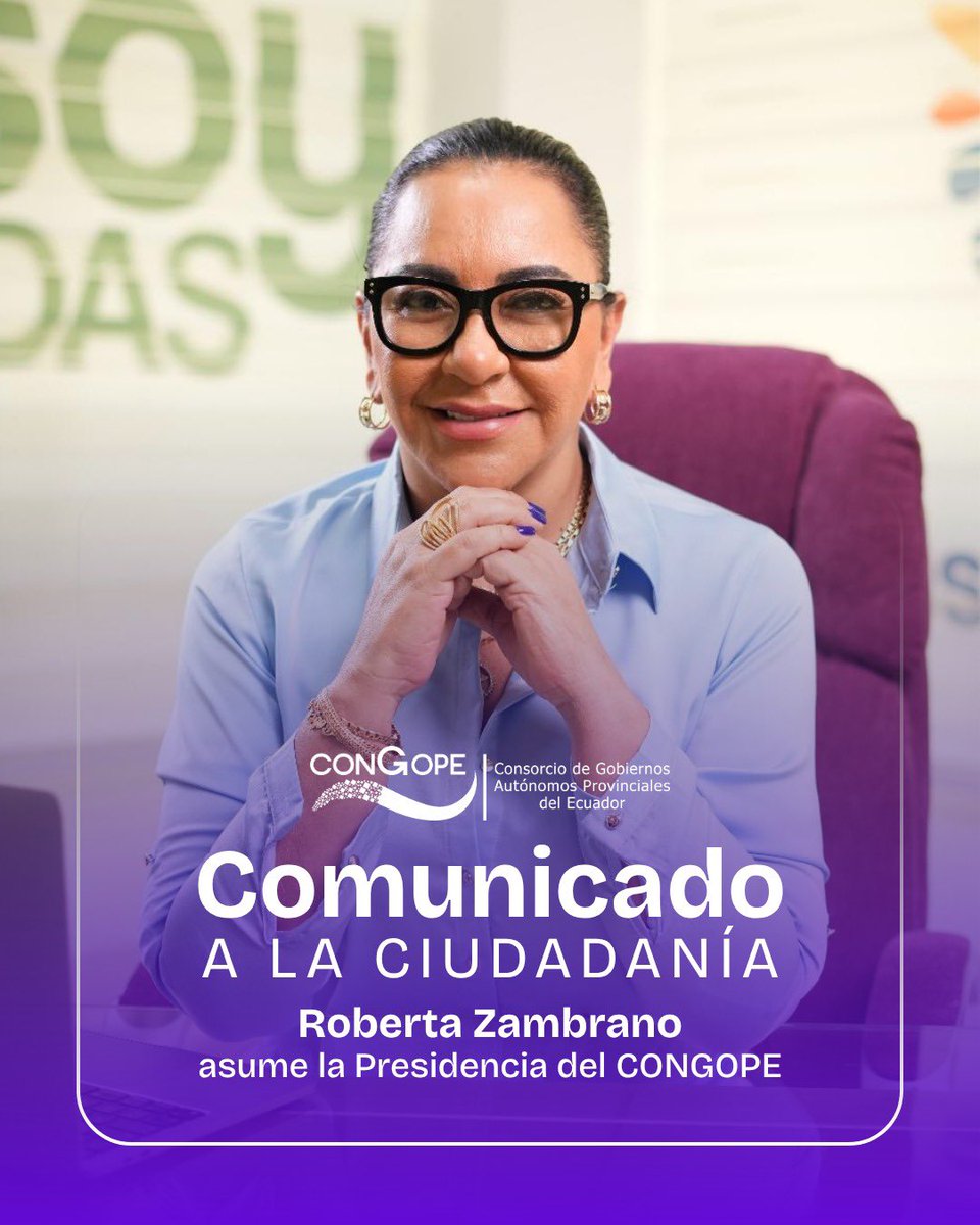 congope_ec's tweet photo. Nada se detiene cuando el compromiso con los territorios sigue siendo el mismo.
Conforme a los mecanismos institucionales, Roberta Zambrano asume la Presidencia del CONGOPE, reafirmando el trabajo conjunto de las 23 prefecturas por el desarrollo de cada provincia y de todo el Ecuador.
#CONGOPE #23Prefecturas #Ecuador #Territorios #Unidad