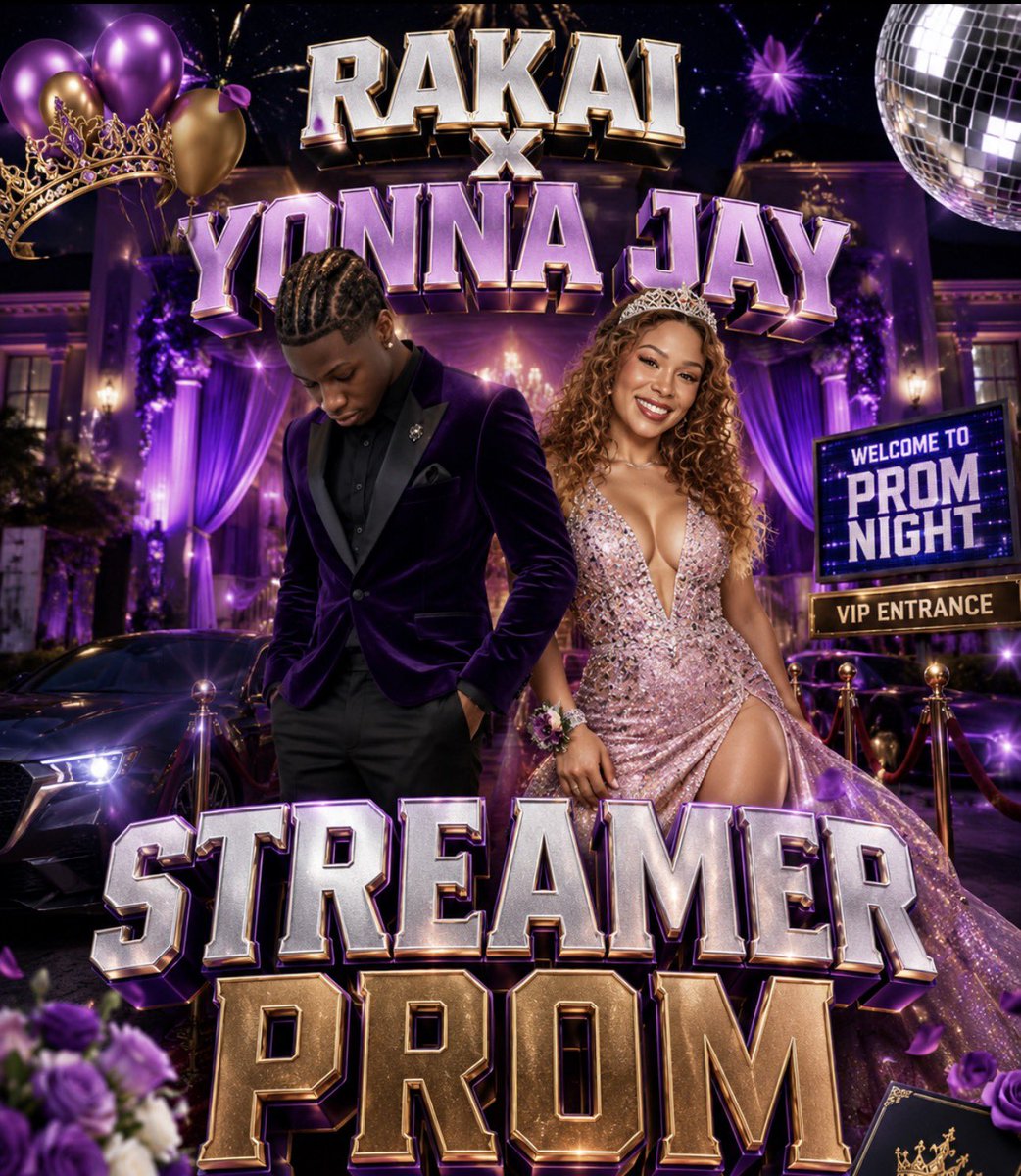Trendsette30515's tweet photo. RAKAI X YONNA JAY 

STREAMER PROM

LIVE TOMORROW 7:00PM EST 🎓 https://t.co/SL0AqppkgU