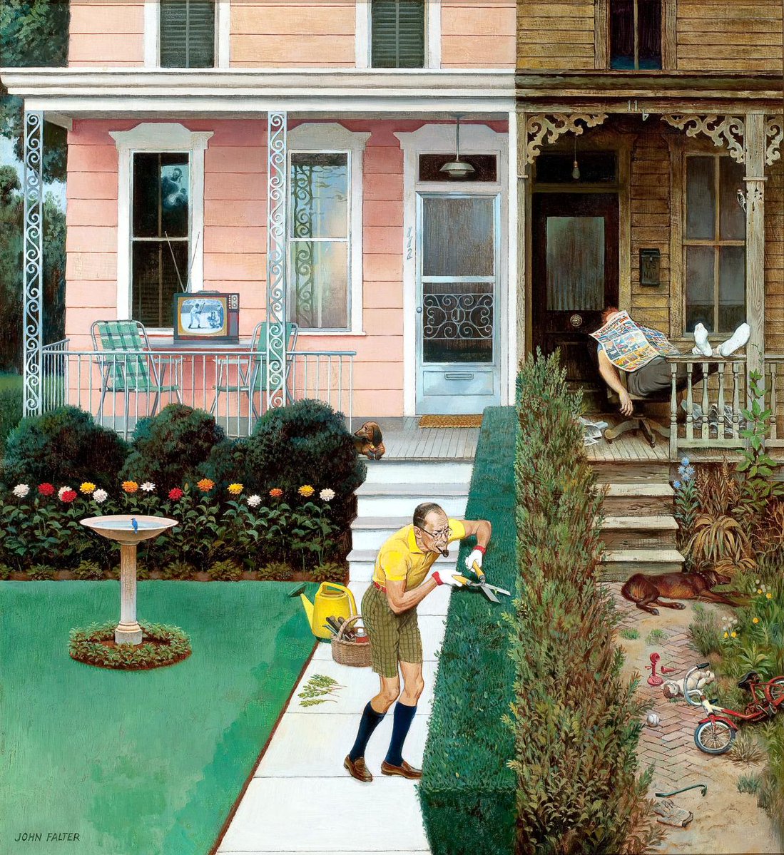 DailyClassicArt's tweet photo. John Falter - "Sunday Gardening" (1961) https://t.co/9biwym1ebF