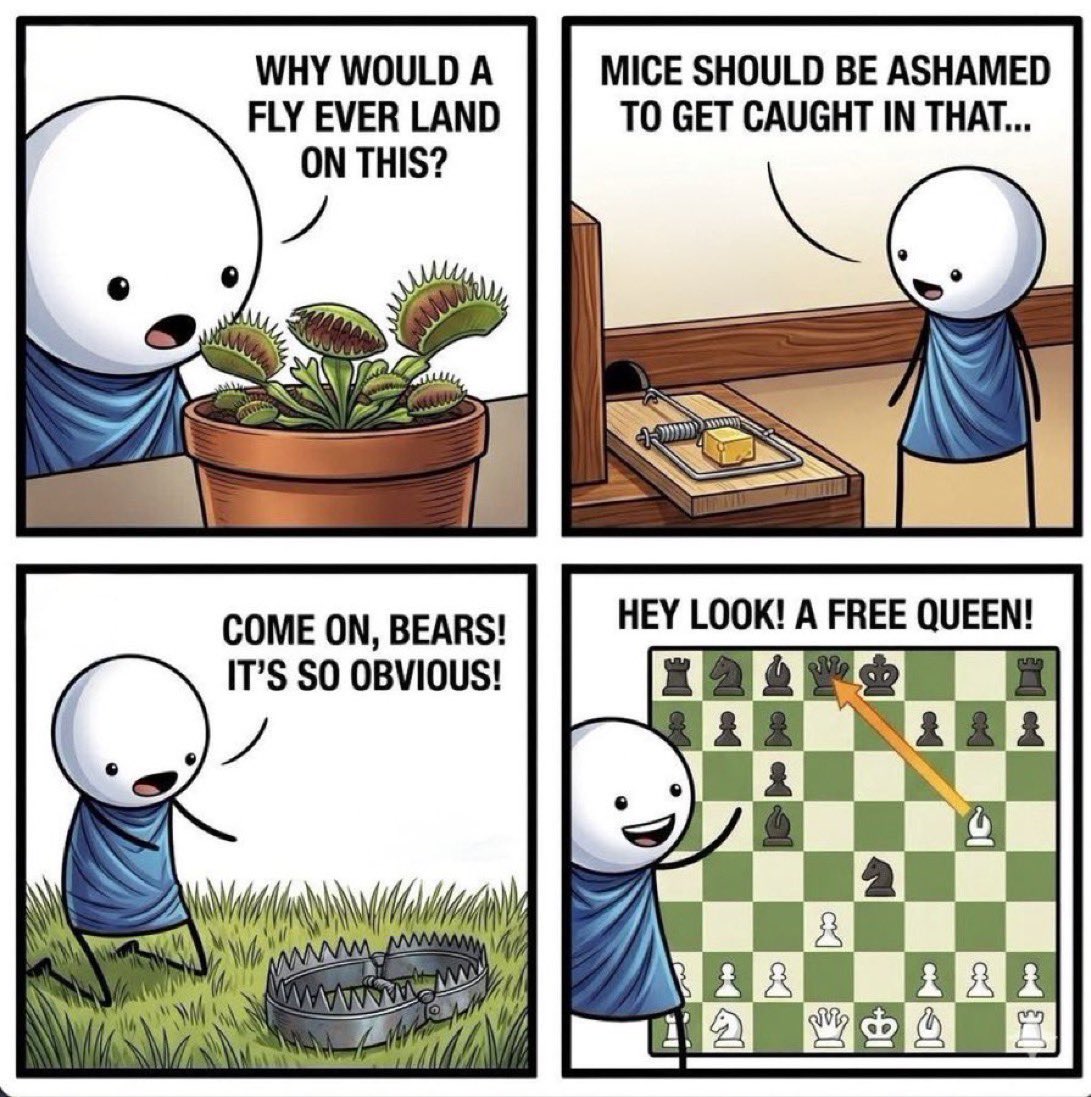 xxChessMaster's tweet photo. Fell for this a lot when I started playing chess 😅 https://t.co/n2rraBzbbR