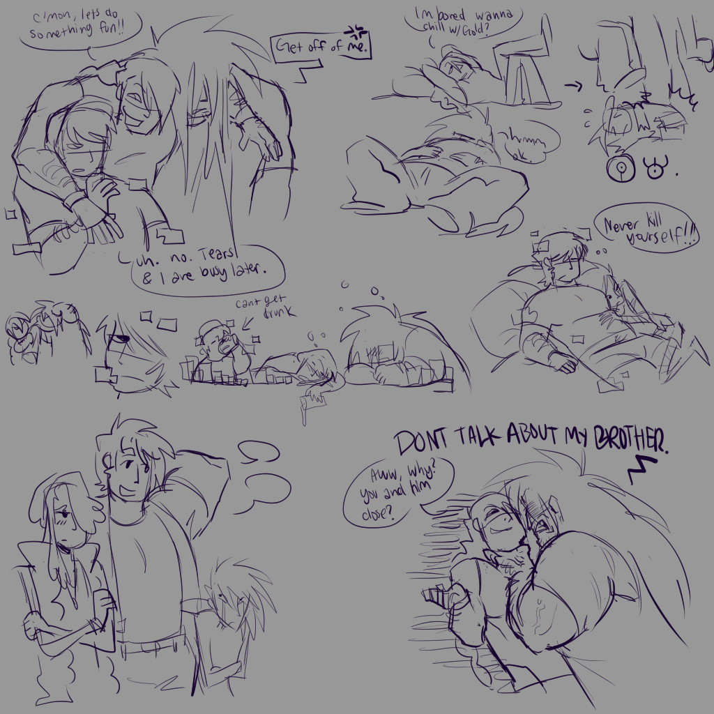 8SHARKYBARKY8's tweet photo. red n blue + strangled red + some doodles of my shit oc being around glitch n steven Hi https://t.co/GpJnVPSyfm