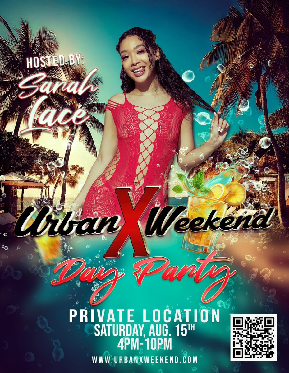 iamSarahLace's tweet photo. Only 3 days left til the @urbanXawards  Day Party!!! I hope you’re ready for the splash!! 💦 🥰 https://t.co/hKF2gf3Juo