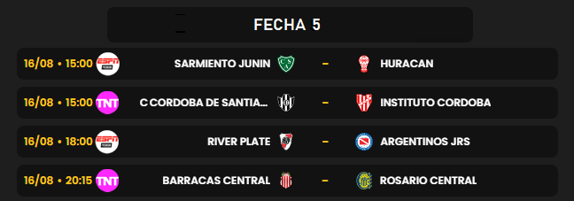 tribugoles's tweet photo. ⚽🔥 ¡CONTINÚA LA FECHA 5! 🇦🇷🏆

📊 Estadísticas • 🧠 Trivia • 📅 Agenda
👉 https://t.co/VVusksfy7Z

#Sarmiento #Huracan #CentralCordoba #Instituto #River #ArgentinosJrs #BarracasCentral #RosarioCentral #LPF #FutbolArgentino #Futbol #Argentina ⚽🇦🇷 https://t.co/K8Qv9TopDs