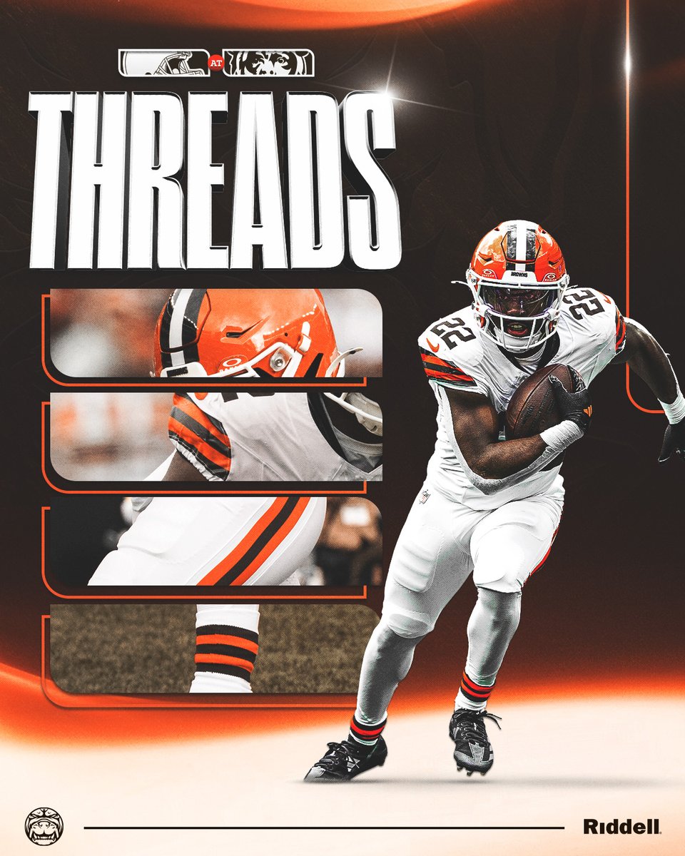 Browns's tweet photo. our uni's are laid out 😌

@RiddellSports | #DawgPound https://t.co/ahDo1M3xEi