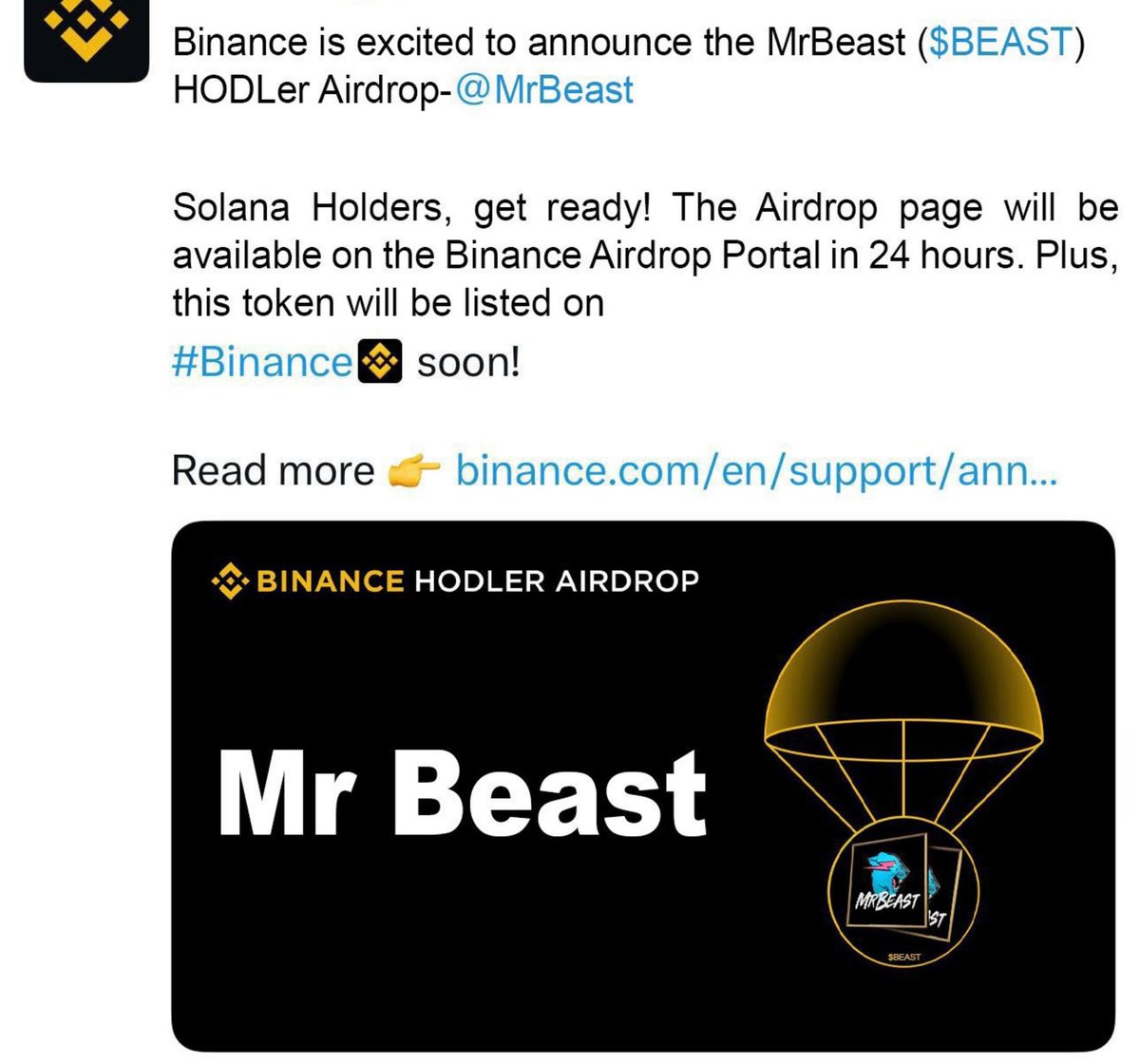 EmilioCoviryfa's tweet photo. @Johncoin_ MrBèàst’s presale was just confirmed by Binàñce:  $BEAST

🌎 Official Presale: https://t.co/LASWxN55W5
Telegram: https://t.co/sIM1oMTkKm���

Presale buyers will make millions

I  posted $TRUMP coin (at $0.69) and I'm sharing this one too, we’re gonna make millions toge https://t.co/r2e468dT2Y