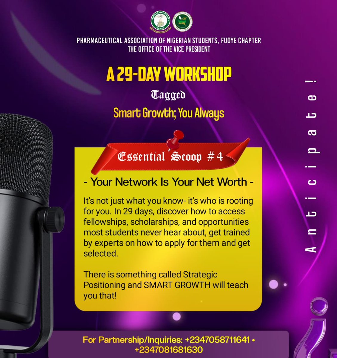 Pans_oye's tweet photo. What if the opportunity you’ve been praying for is already within someone’s network? 👀
Essential Scoop #4 is here! 🌍 Learn how intentional networking can connect you to fellowships, scholarships & opportunities you might otherwise miss.
#Scoop4 #SmartGrowth #PANSFUOYE https://t.co/Q4MwPgofJJ