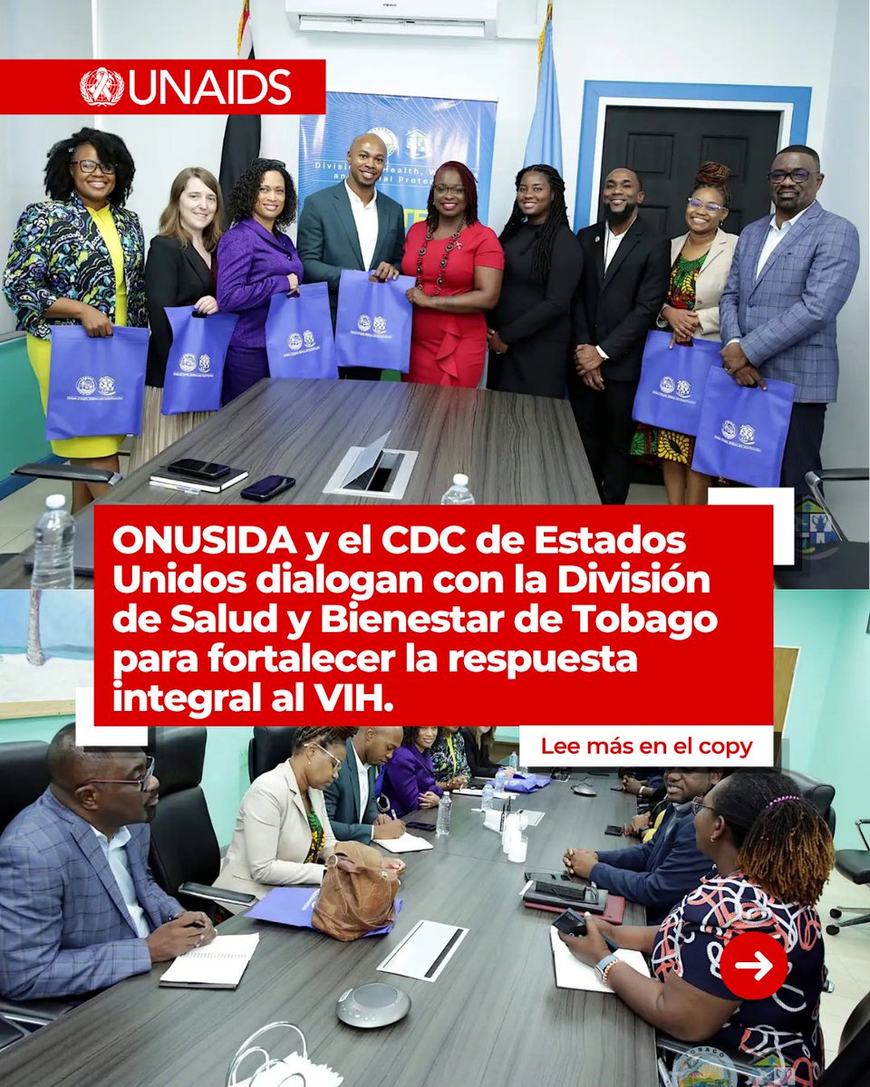 UnaidsLac's tweet photo. 1/3
📢#NotaInformativa | 🇹🇹 ONUSIDA y el CDC de Estados Unidos se reunieron con la División de Salud y Bienestar de Tobago para dialogar sobre los desafíos y prioridades de la respuesta al VIH en la isla.
📸 Créditos: División de Salud y Bienestar de Tobago. https://t.co/6XeOviHe0J