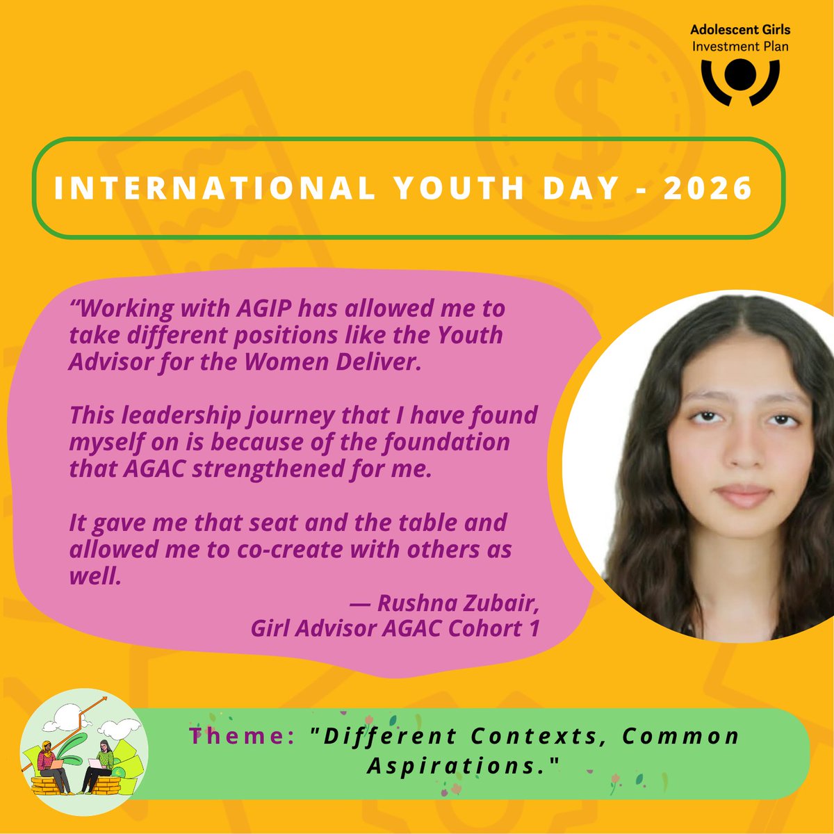AdolescentPlan's tweet photo. For #InternationalYouthDay 2026, we’re celebrating the voices, journeys & leadership of young women from AGAC’s first & second cohorts. Hear how their experiences as Girl Advisors continue to shape the change they’re creating today. #IYD2026 #AGAC #GirlsRights #GirlLedChange https://t.co/UQxmVwPdRz